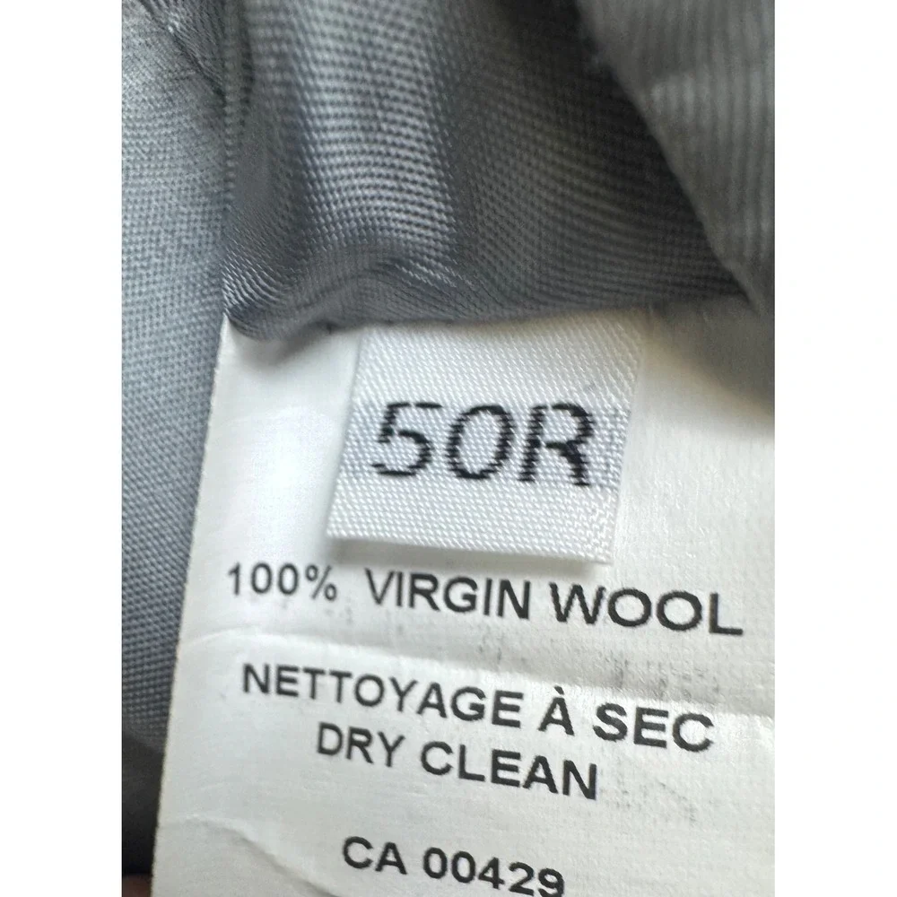 Peter Millar Grey Glen Plaid Virgin Wool Sport Coat Blazer 50R Made in Portugal